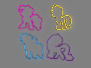 my little pony cookie cutter pack 3D Baskı Modeli