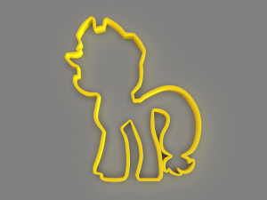 my little pony cookie cutter pack 3D Baskı Modeli
