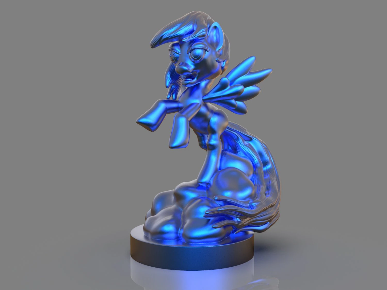 my little pony rainbow dash sculpture 3D Print Model .c4d .max .obj .3ds .fbx .stl .blend 