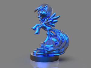my little pony rainbow dash sculpture 3D Print Model