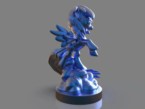 my little pony rainbow dash sculpture 3D Print Model