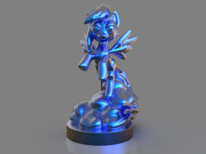 my little pony rainbow dash sculpture 3D Print Model