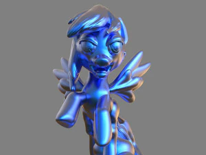 my little pony rainbow dash sculpture 3D Print Model