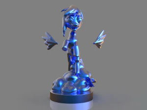 my little pony rainbow dash sculpture 3D Print Model