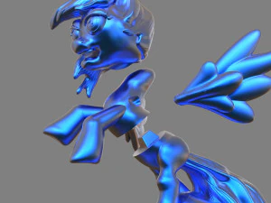 my little pony rainbow dash sculpture 3D Print Model