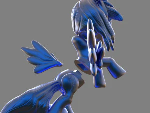 my little pony rainbow dash sculpture 3D Print Model