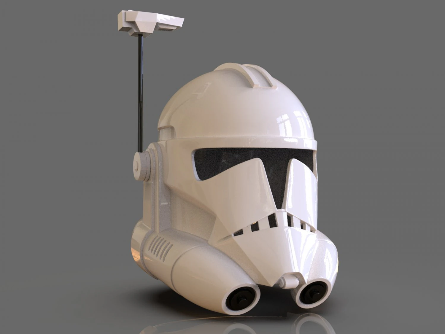 clone trooper phase 2 helmet with antenna 3D Print Model .c4d .max .obj .3ds .fbx .stl .blend
