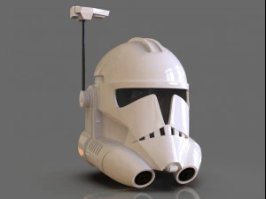 Clone Trooper Phase 2 Helm mit Antenne 3D Druckmodell