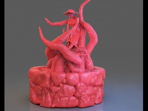 jenny barnes vs dark young of niggurath diorama 3D Print Model