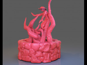 jenny barnes vs dark young of niggurath diorama Modèles 3D en vedette