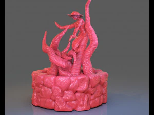 jenny barnes vs dark young of niggurath diorama 3D Print Model