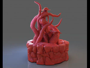 jenny barnes vs dark young of niggurath diorama 3D Print Model