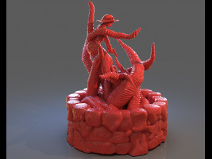 jenny barnes vs dark young of niggurath diorama Modèles 3D en vedette