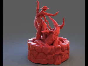jenny barnes vs dark young of niggurath diorama 3D Print Model