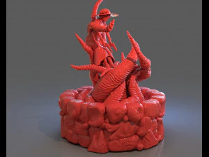 jenny barnes vs dark young of niggurath diorama 3D Print Model