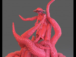 jenny barnes vs dark young of niggurath diorama 3D Print Model