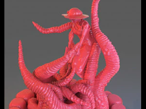 jenny barnes vs dark young of niggurath diorama 3D Print Model