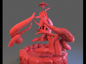 jenny barnes vs dark young of niggurath diorama 3D Print Model