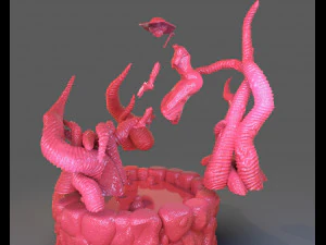 jenny barnes vs dark young of niggurath diorama 3D Print Model