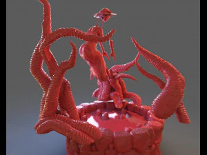 jenny barnes vs dark young of niggurath diorama 3D Print Model