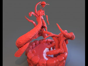 jenny barnes vs dark young of niggurath diorama 3D Print Model