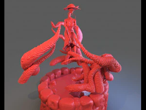 jenny barnes vs dark young of niggurath diorama 3D Print Model