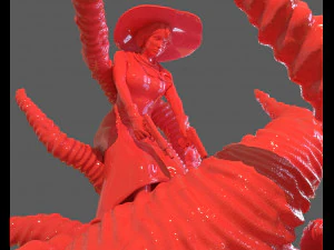 jenny barnes vs dark young of niggurath diorama 3D Print Model