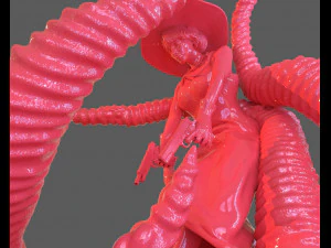 jenny barnes vs dark young of niggurath diorama 3D Print Model