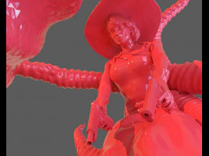 jenny barnes vs dark young of niggurath diorama 3D Print Model