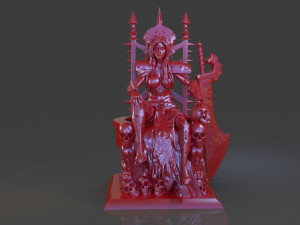 killer woman death god sculpture 3D printmodel