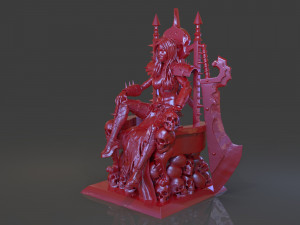 killer woman death god sculpture 3D printmodel