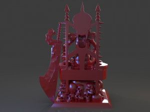 killer woman death god sculpture 3D printmodel