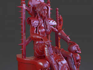 killer woman death god sculpture 3D printmodel