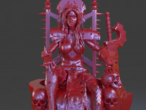 killer woman death god sculpture 3D printmodel