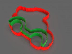 christmas truck cookie cutter 3D Print Model