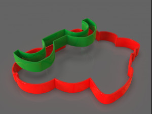 christmas truck cookie cutter 3D Print Model