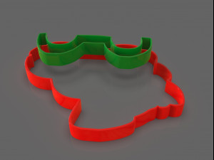 christmas truck cookie cutter 3D Print Model