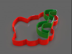 christmas truck cookie cutter 3D Print Model