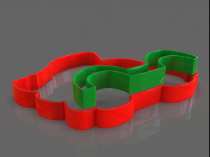 christmas truck cookie cutter 3D Print Model