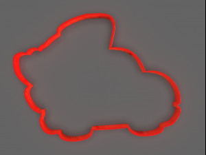 christmas truck cookie cutter 3D Print Model