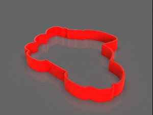 christmas truck cookie cutter 3D Print Model
