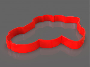 christmas truck cookie cutter 3D Print Model