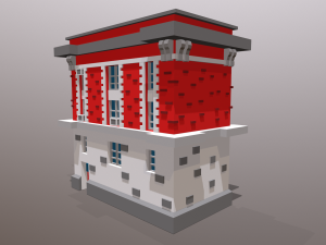 fire station low poly Modelo 3D
