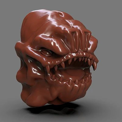 rancor gargoyle head 3D Print Model .c4d .max .obj .3ds .fbx .stl .blend 
