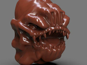 kin gargoyle kafası 3D Baskı Modeli