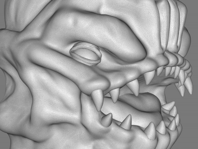 Rancor Gargoyle Head 3D Принт Модель In Памятные Вещи 3DExport