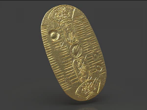 gold coin koban 3D Print Model