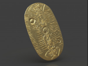 gold coin koban Modelo de Impressão 3D