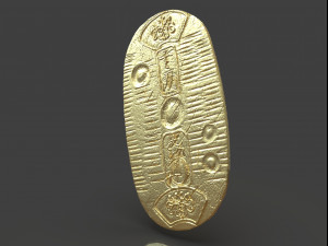 gold coin koban Modelo de Impressão 3D