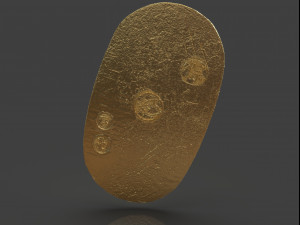 gold coin koban Modelo de Impressão 3D